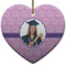 Graduation Ceramic Flat Ornament - Heart (Front)