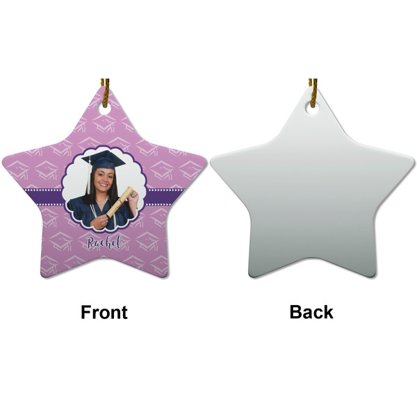 Graduation Ceramic Flat Ornament - Star Front & Back (APPROVAL)