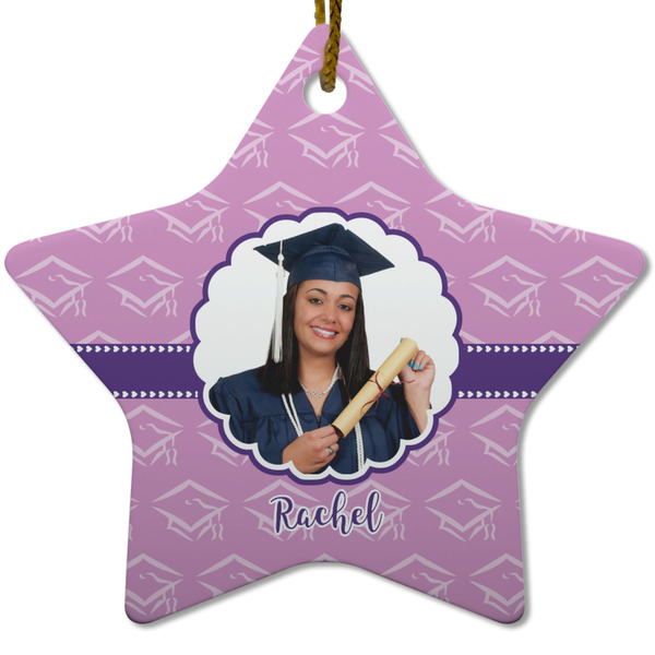 Custom Graduation Star Ceramic Ornament (Personalized)