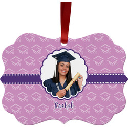Graduation Metal Frame Ornament - Double Sided w/ Photo