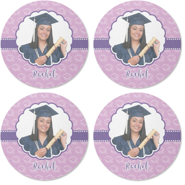 Graduation Coaster Round Rubber Back - Apvl