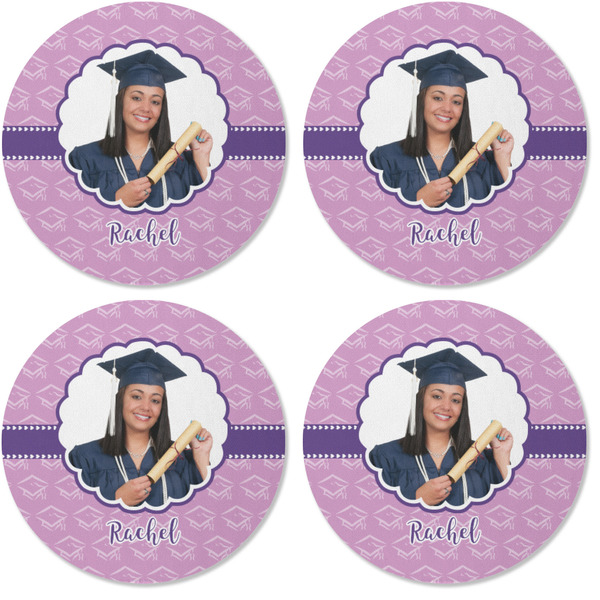 Graduation Coaster Round Rubber Back - Apvl