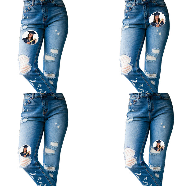 Graduation Custom Shape Iron On Patches - L set of 4 APPROVAL