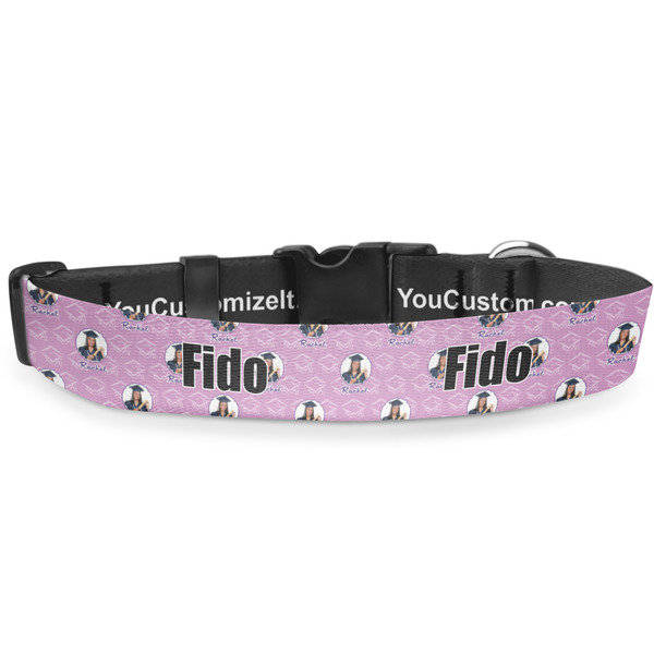Custom Graduation Deluxe Dog Collar - Double Extra Large (20.5" to 35") (Personalized)