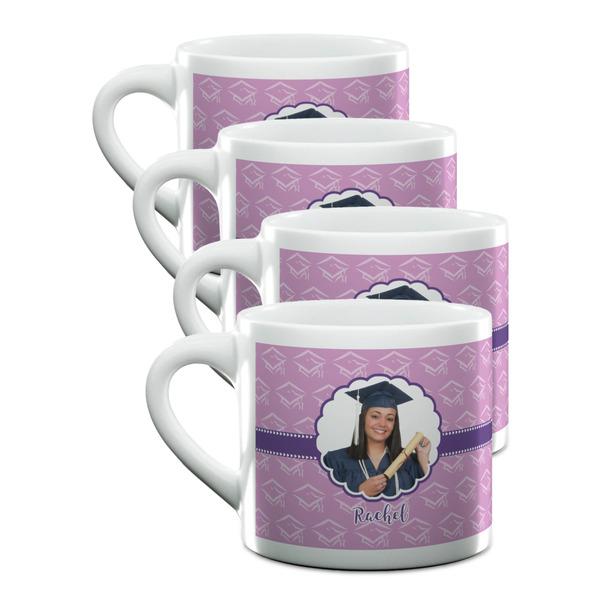 Custom Graduation Double Shot Espresso Cups - Set of 4 (Personalized)