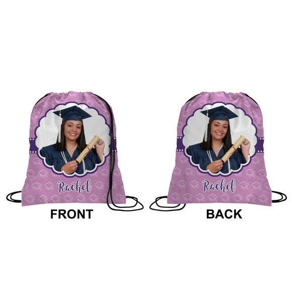 Graduation Drawstring Backpack Front & Back Medium