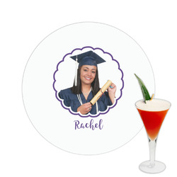 Graduation Printed Drink Topper -  2.5" (Personalized)