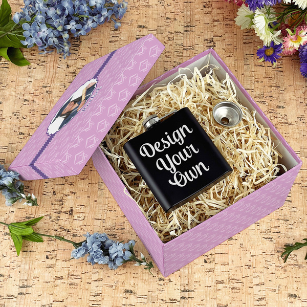 Graduation Gift Boxes with Lid - Canvas Wrapped - Large - In Context