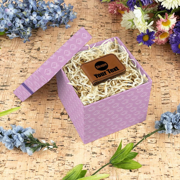 Graduation Gift Boxes with Lid - Canvas Wrapped - Small - In Context