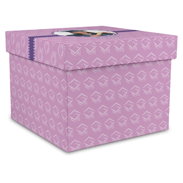 Custom Graduation Gift Box with Lid - Canvas Wrapped - XX-Large (Personalized)