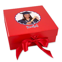 Graduation Gift Box with Magnetic Lid - Red (Personalized)