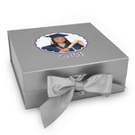 Graduation Gift Box with Magnetic Lid - Silver (Personalized)