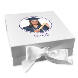 Graduation Gift Box with Magnetic Lid - White (Personalized)