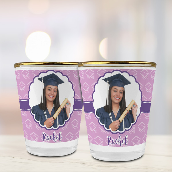 Graduation Glass Shot Glass - with gold rim - LIFESTYLE