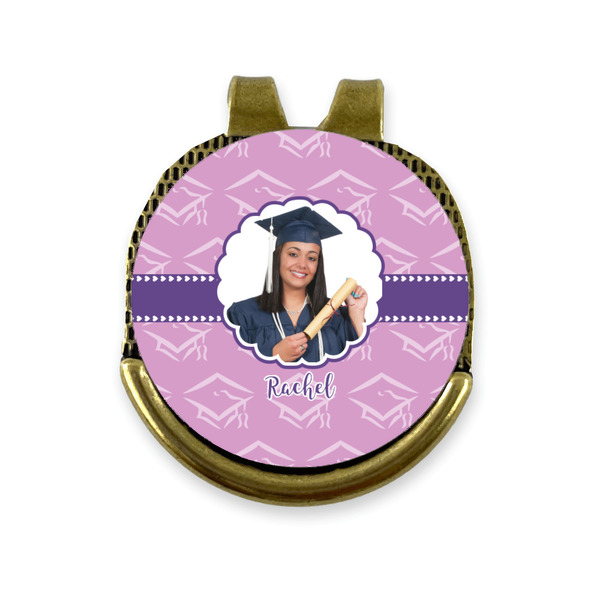 Custom Graduation Golf Ball Marker - Hat Clip - Gold
