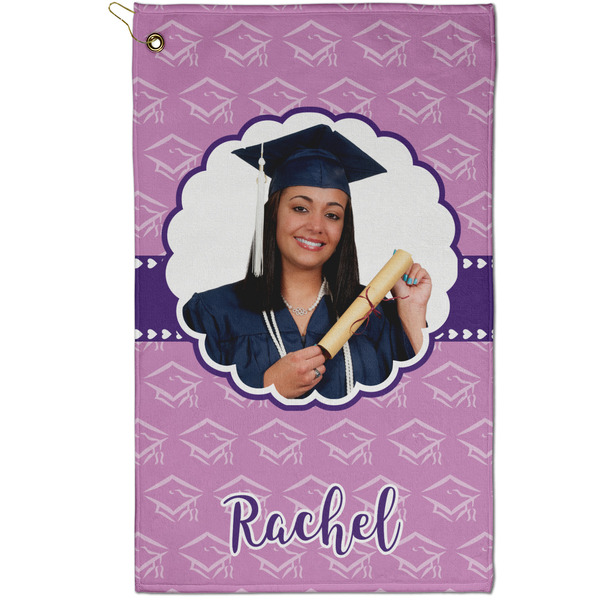 Custom Graduation Golf Towel - Poly-Cotton Blend - Small w/ Photo
