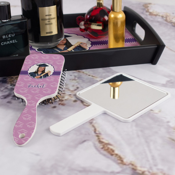 Graduation Hair Brush - With Hand Mirror