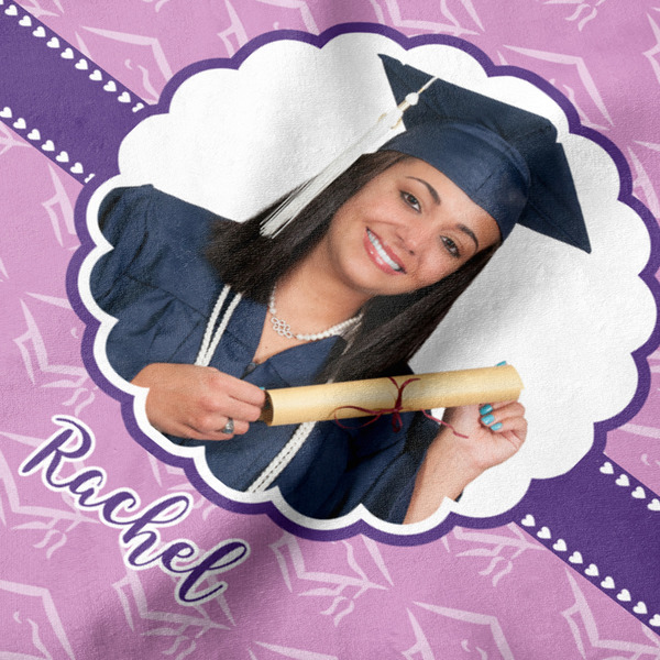 Graduation Hooded Baby Towel- Detail Close Up