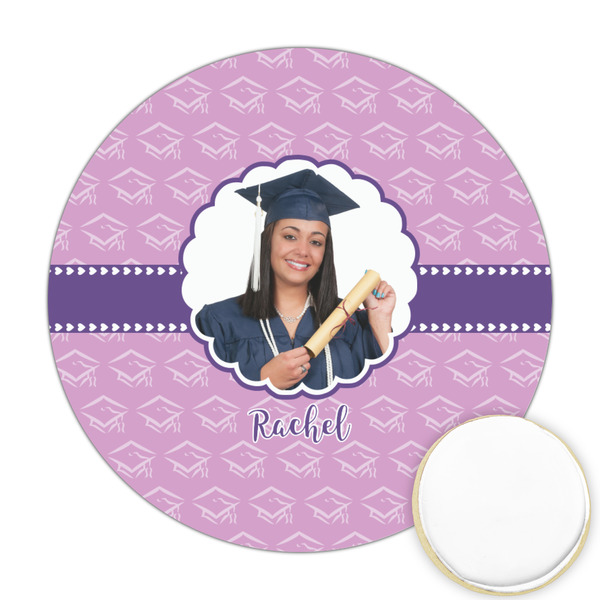 Custom Graduation Printed Cookie Topper - Round (Personalized)
