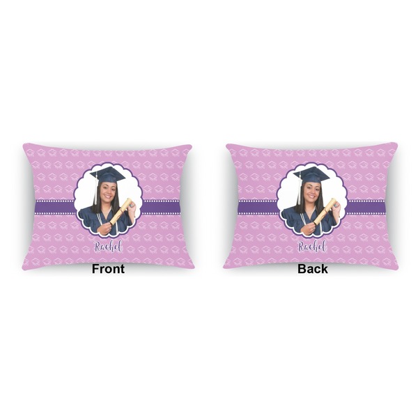 Graduation Indoor Rectangular Burlap Pillow (Front and Back)