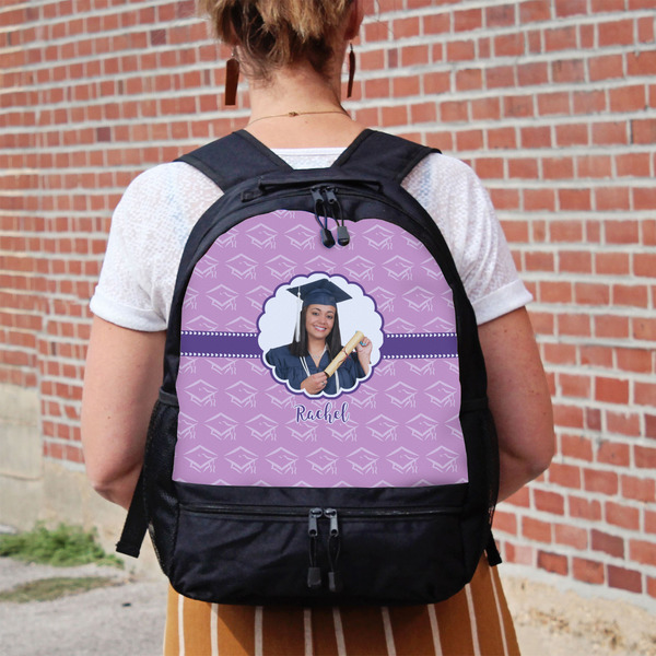 Graduation Large Backpack - Black - On Back