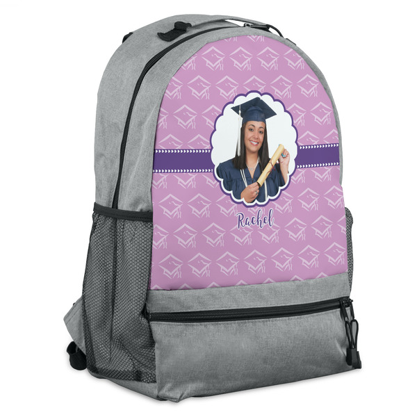 Custom Graduation Backpack - Grey (Personalized)