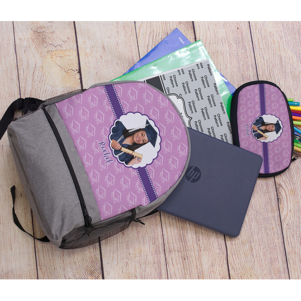 Graduation Large Backpack - Gray - With Stuff