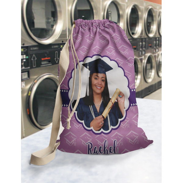 Graduation Laundry Bag in Laundromat