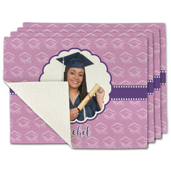 Graduation Single-Sided Linen Placemat - Set of 4 w/ Photo