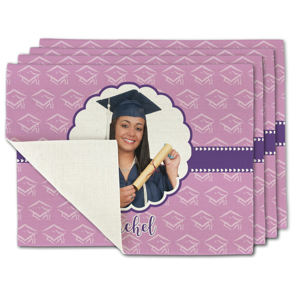 Custom Graduation Single-Sided Linen Placemat - Set of 4 w/ Photo