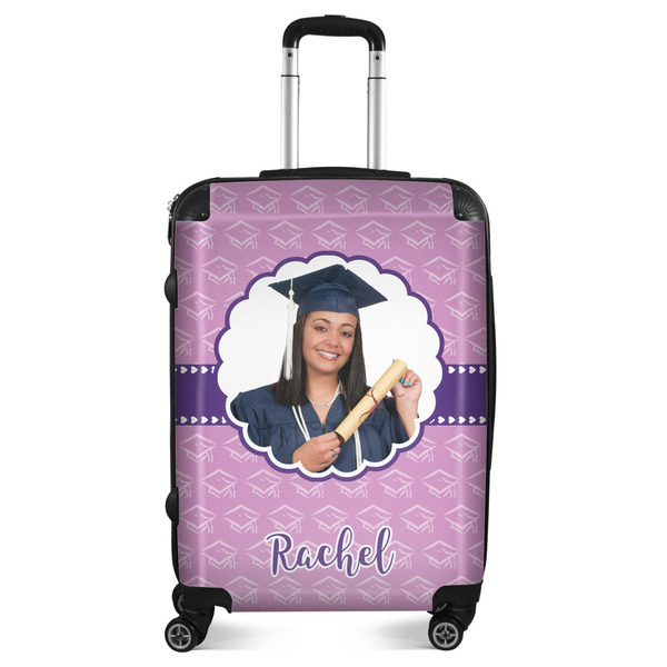 Custom Graduation Suitcase - 24" Medium - Checked (Personalized)