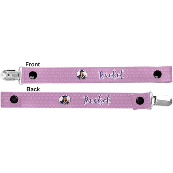 Graduation Pacifier Clip - Front and Back