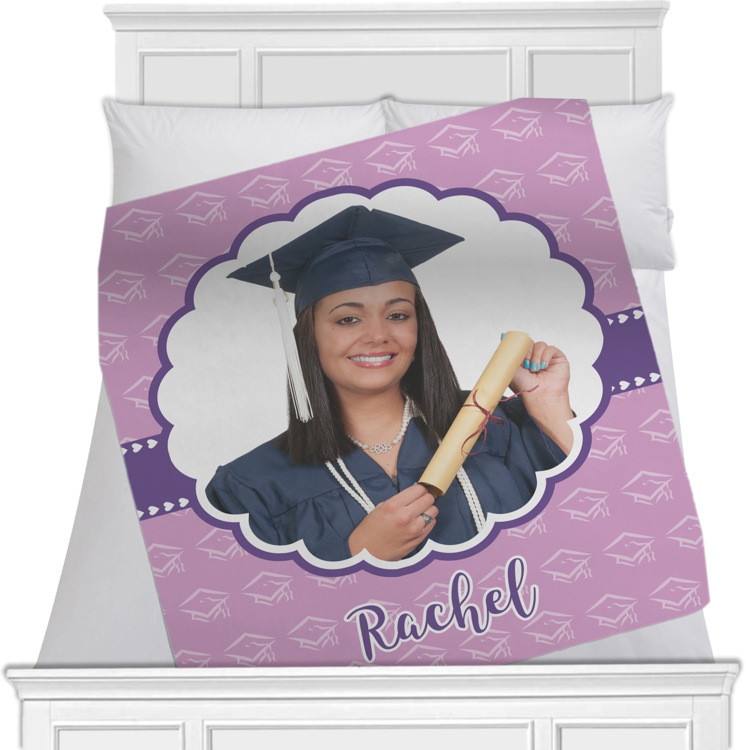 Graduation Minky Blanket 40"x30" Single Sided (Personalized