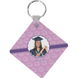 Graduation Diamond Plastic Keychain w/ Photo