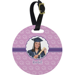 Graduation Plastic Luggage Tag - Round (Personalized)