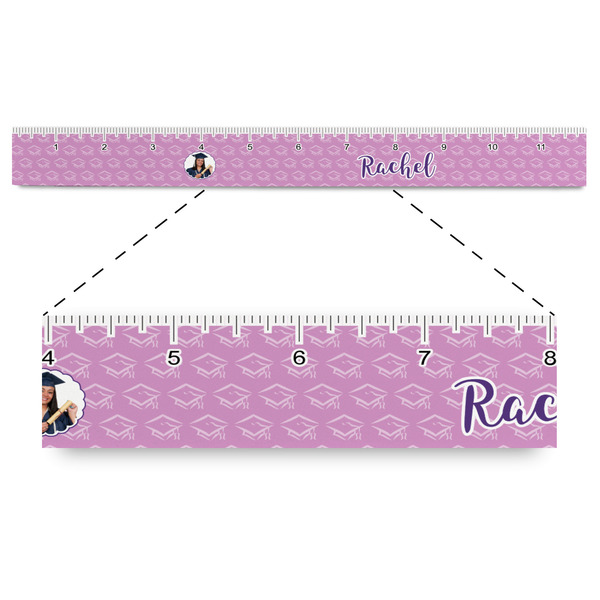 Custom Graduation Plastic Ruler - 12" (Personalized)
