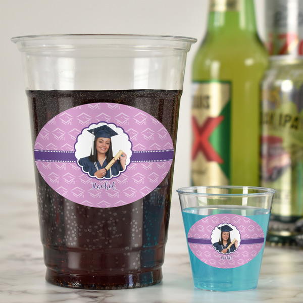 Graduation Plastic Shot Glasses - In Context