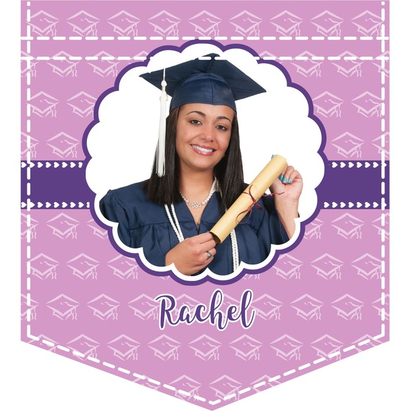 Custom Graduation Iron On Faux Pocket (Personalized)