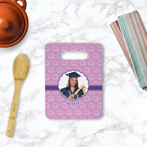 Graduation Rectangle Trivet with Handle - LIFESTYLE