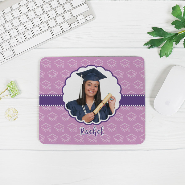 Graduation Rectangular Mouse Pad - LIFESTYLE 2