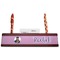 Graduation Red Mahogany Nameplates with Business Card Holder - Straight