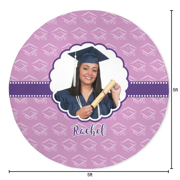Graduation Round Area Rug - Size