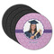 Graduation Round Rubber Backed Coasters - Set of 4 (Personalized)