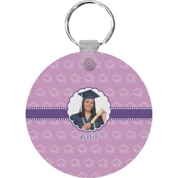 Graduation Round Plastic Keychain (Personalized)