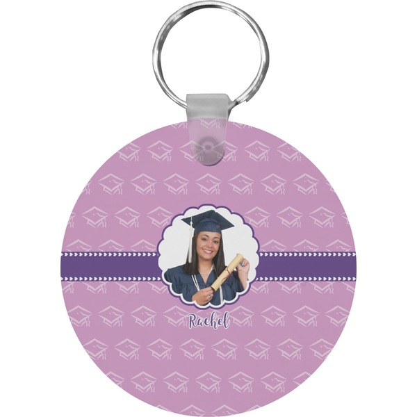Custom Graduation Round Plastic Keychain (Personalized)