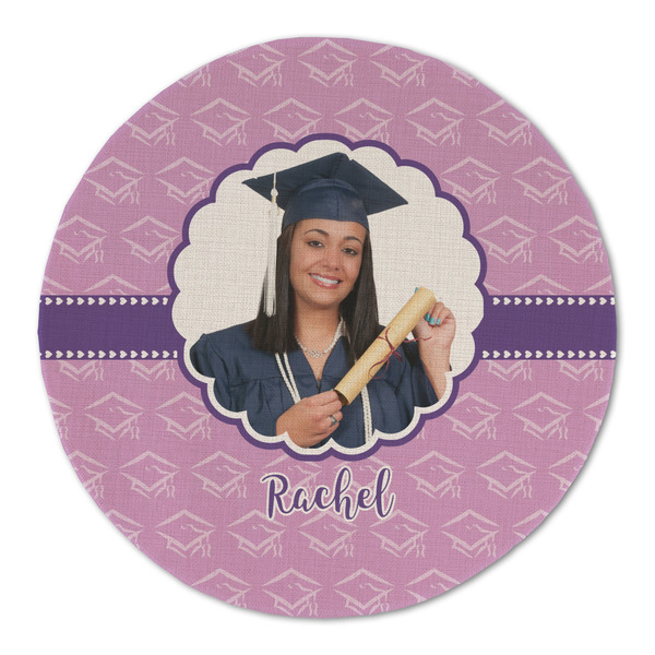 Custom Graduation Round Linen Placemat - Single Sided (Personalized)