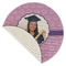 Graduation Round Linen Placemats - Front (folded corner single sided)