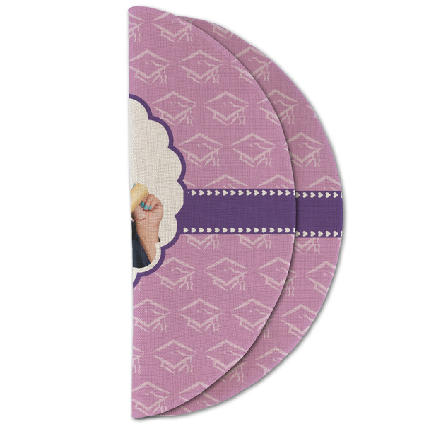 Graduation Round Linen Placemats - HALF FOLDED (double sided)