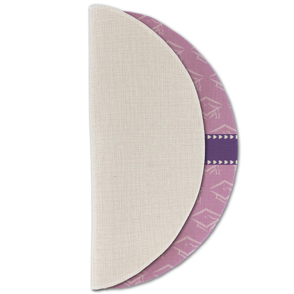 Graduation Round Linen Placemats - HALF FOLDED (single sided)