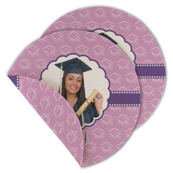 Graduation Round Linen Placemat - Double Sided (Personalized)
